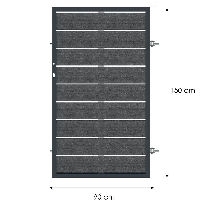 Bránička Afrodyta pravá 0,9x1,50 ZN RAL 7016 + kompozit