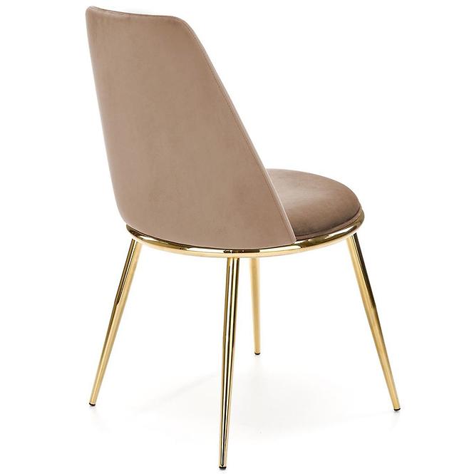 Stolička K460 béžová/zlatá