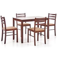 Sada stôl New Starter 2 + 4 stoličky mdf/drevo – espresso