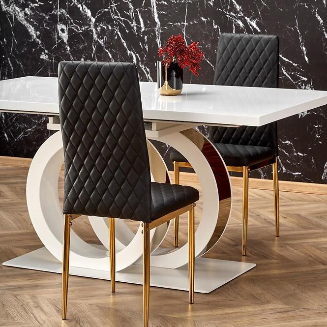 Stôl Galardo 90x160 mdf - biela/zlatá 