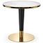 Stôl Morata 79 ceramika/oceľ – biela mramor/čierna/zlatá