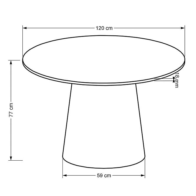 Stôl Ginter 120 mdf – čierna