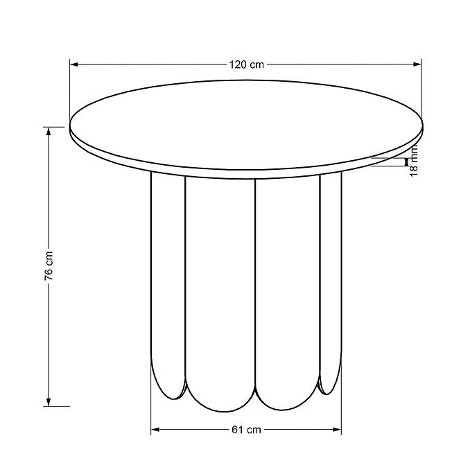 Stôl Hugo 120 mdf – prirodzené