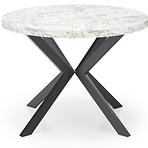 Stôl Peroni 100x250 doska/oceľ – biela mramor/čierna