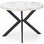 Stôl Peroni 100x250 doska/oceľ – biela mramor/čierna,2