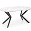 Stôl Peroni 100x250 doska/oceľ – biela mramor/čierna,3