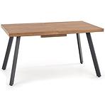 Stôl Berlin 90x160 mdf/oceľ – medový orech/čierna