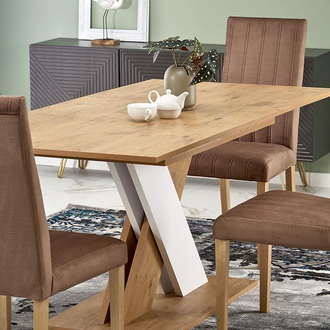 Stôl Xarelto 85x130 doska - dub lancelot/biela