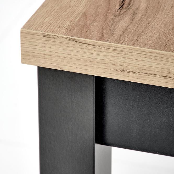 Stôl Tiago 90x90 doska/mdf – dub craft/čierna