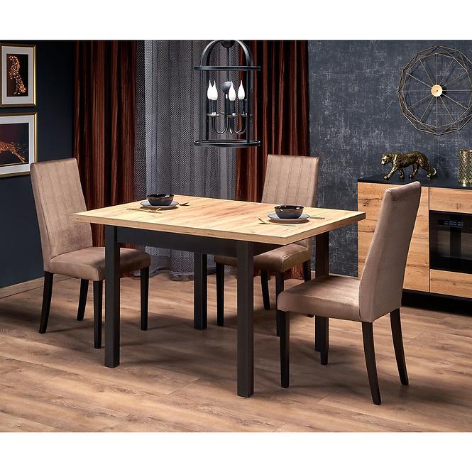 Stôl Tiago 90x90 doska/mdf – dub craft/čierna
