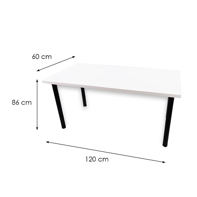Písací Stôl Low Biely 120x60x1,8 Model 0