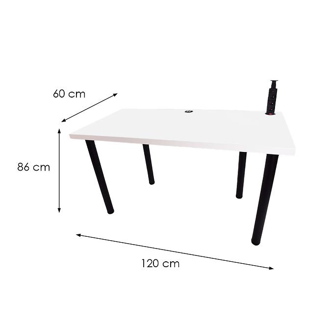 Písací Stôl Low Biely 120x60x3,6 Model 3