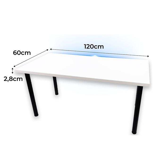 Písací Stôl Top Biely 120x60x2,8 Model 1