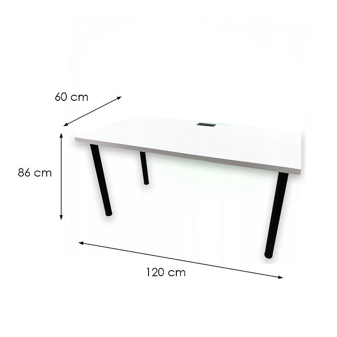 Písací Stôl Top Biely 120x60x2,8 Model 2