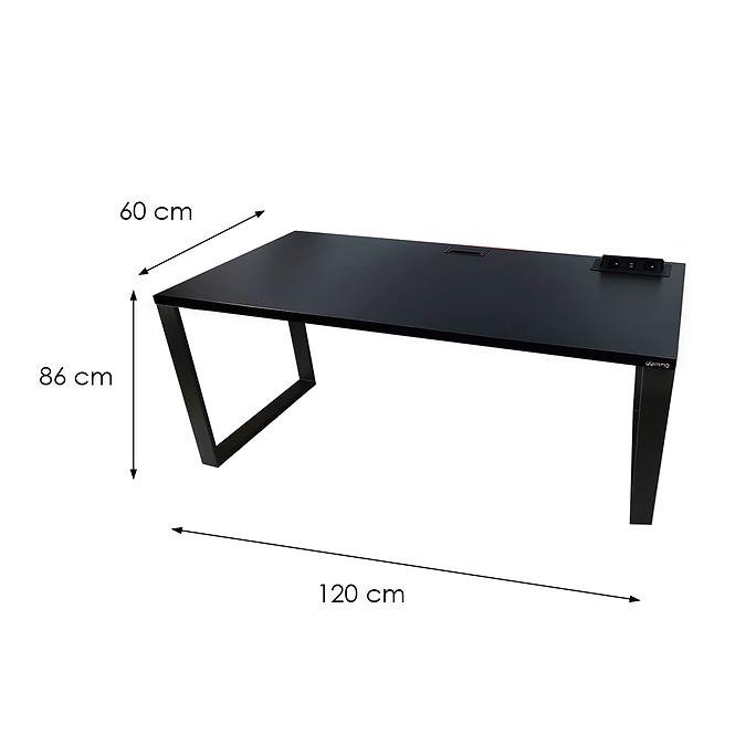 Písací Stôl Top Loft Čierna 120x60x3,6 Model 3
