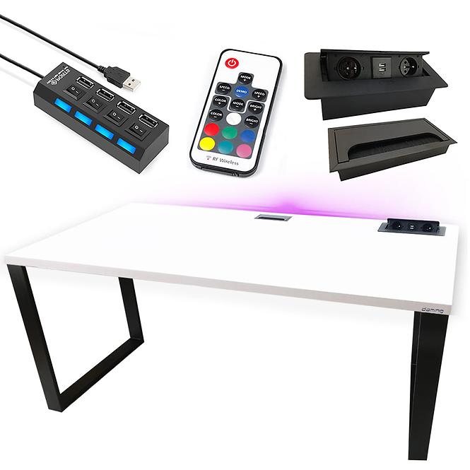 Písací Stôl Top Loft Biely 120x60x3,6 Model 3