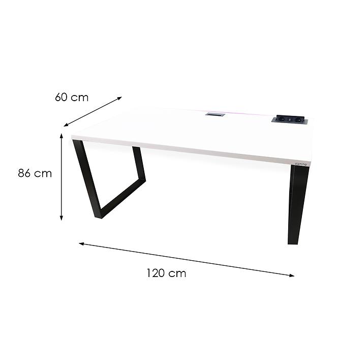 Písací Stôl Top Loft Biely 120x60x3,6 Model 3