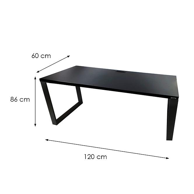 Písací Stôl Top Loft Čierna 120x60x2,8 Model 2