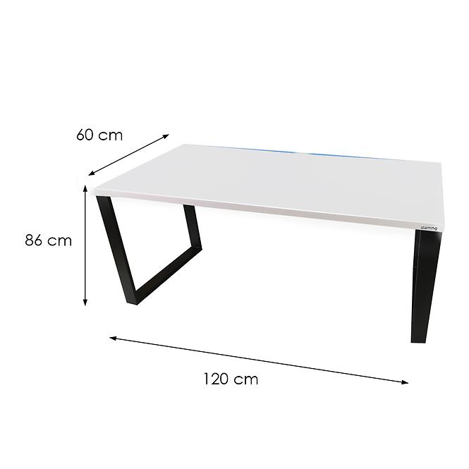 Písací Stôl Top Loft Biely 120x60x2,8 Model 1