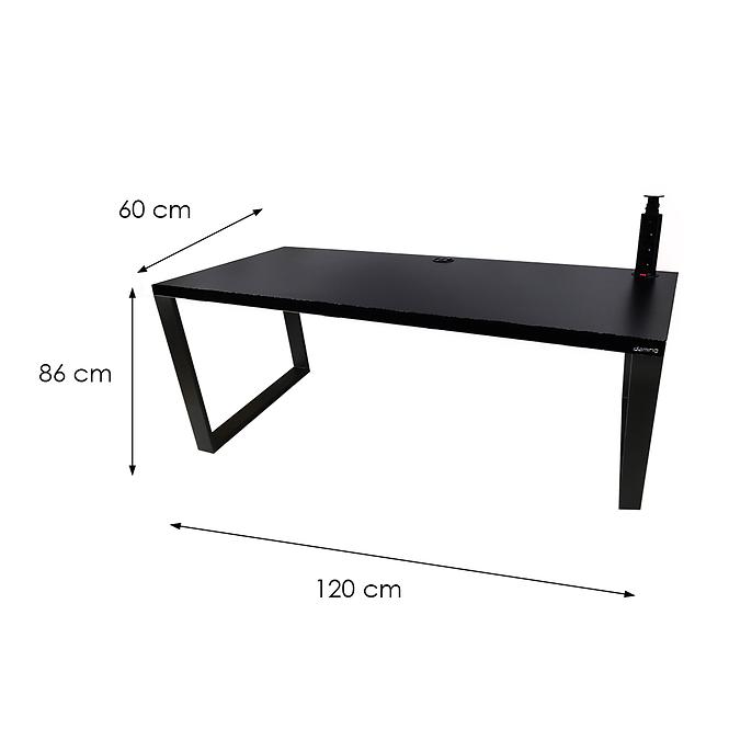 Písací Stôl Low Loft Čierna 120x60x3,6 Model 3