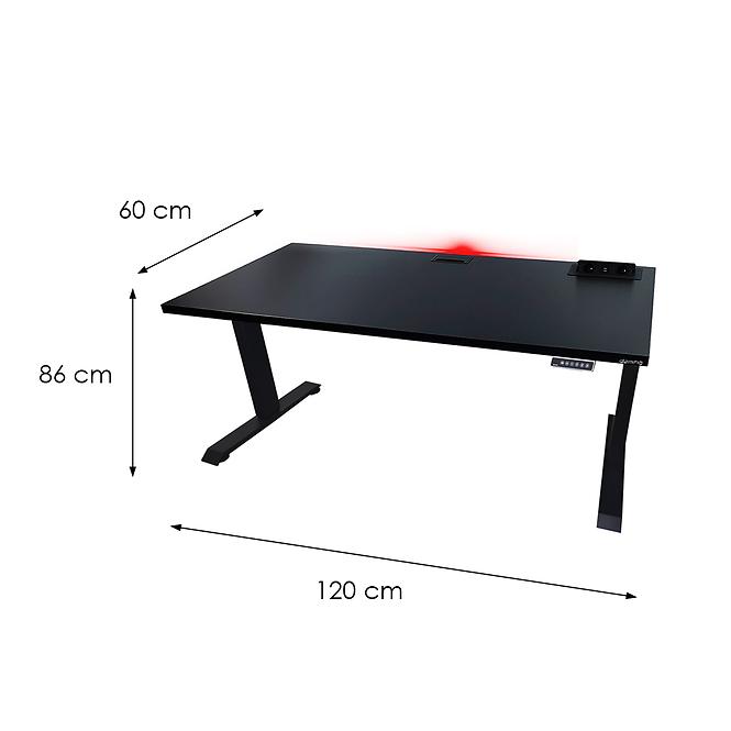 Písací Stôl Top Elektr. Čierna 120x60x3,6 Model 3