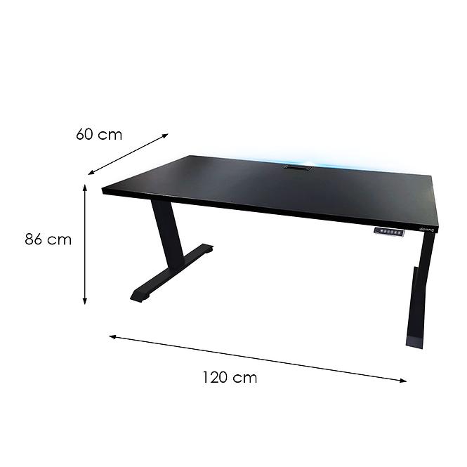 Písací Stôl Top Elektr. Čierna 120x60x2,8 Model 2