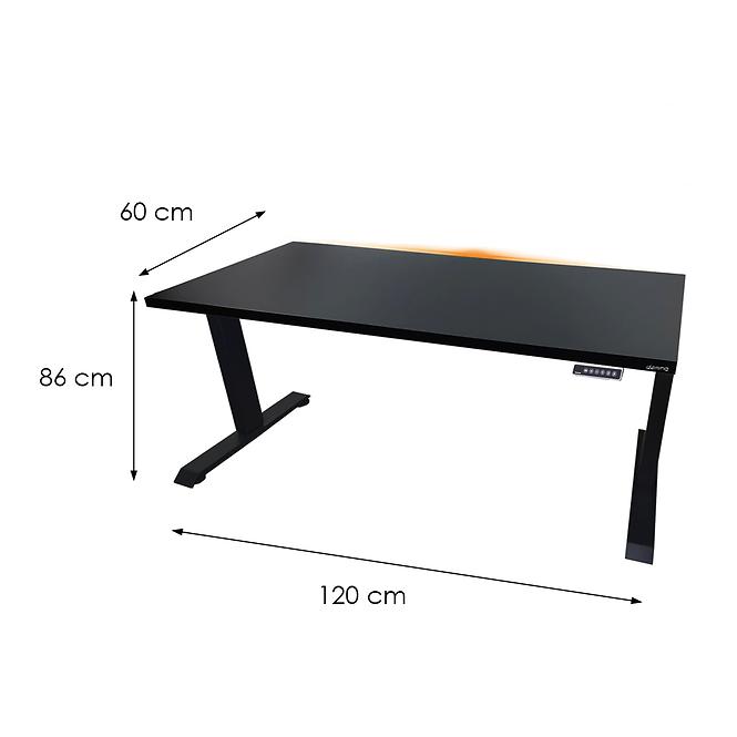 Písací Stôl Top Elektr. Čierna 120x60x2,8 Model 1
