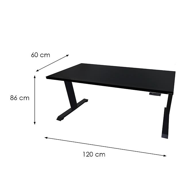 Písací Stôl Low Elektr. Čierna 120x60x2,8 Model 0