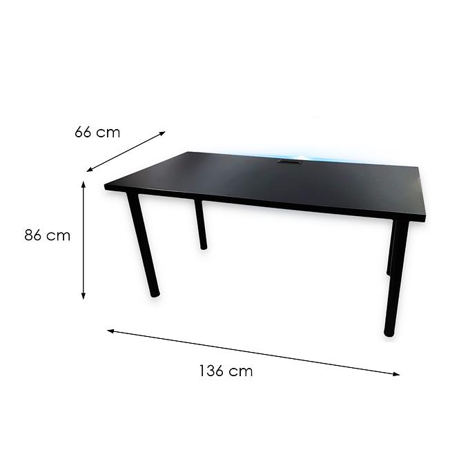 Písací Stôl Top Čierna 136x66x2,8 Model 2