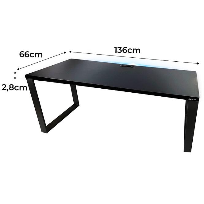 Písací Stôl Top Loft Čierna 136x66x2,8 Model 2
