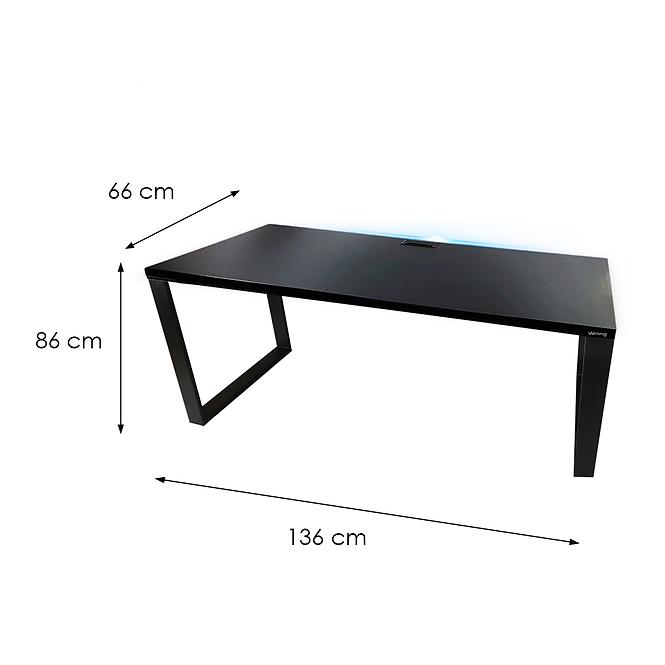 Písací Stôl Top Loft Čierna 136x66x2,8 Model 2