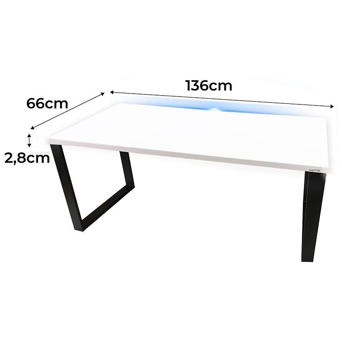Písací Stôl Top Loft Biely 136x66x2,8 Model 1
