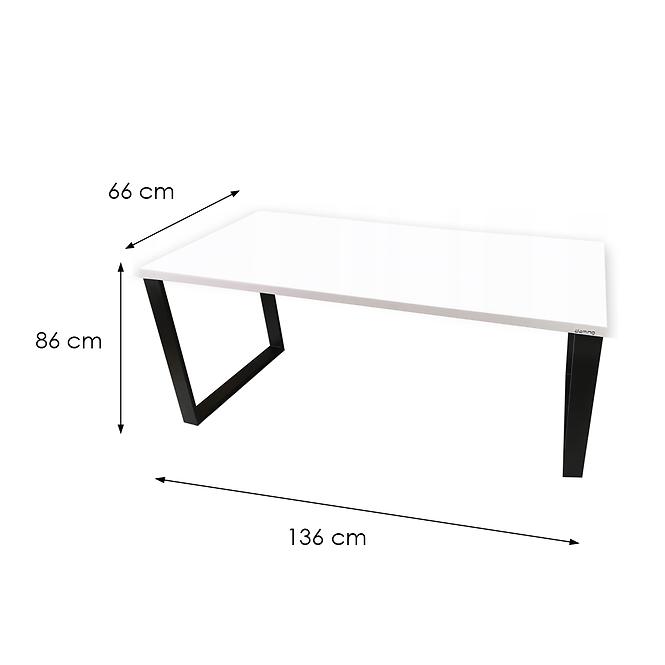 Písací Stôl Top Loft Biely 136x66x2,8 Model 0