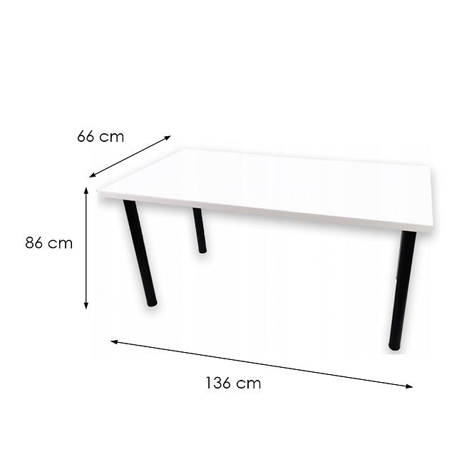 Písací Stôl Low Loft Biely 136x66x1,8 Model 0