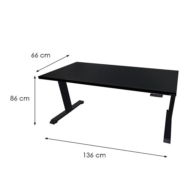 Písací Stôl Top Elektr. Čierna 136x66x2,8 Model 0