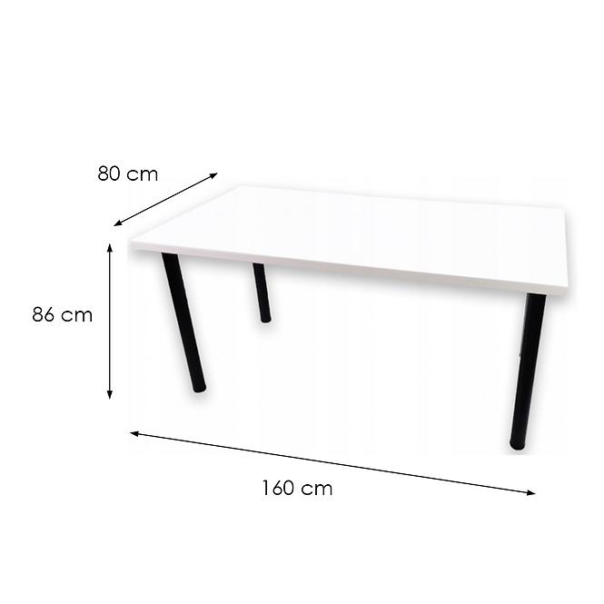 Písací Stôl Low Biely 160x80x3,6 Model 0