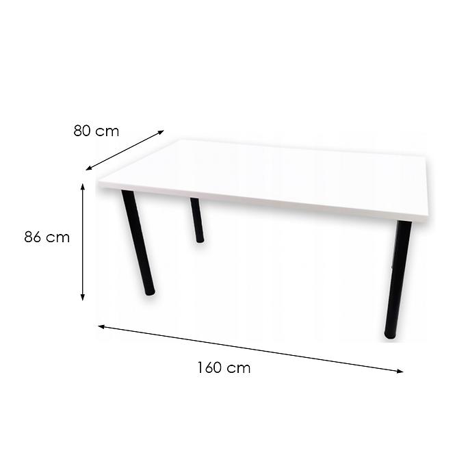 Písací Stôl Top Biely 160x80x3,6 Model 0