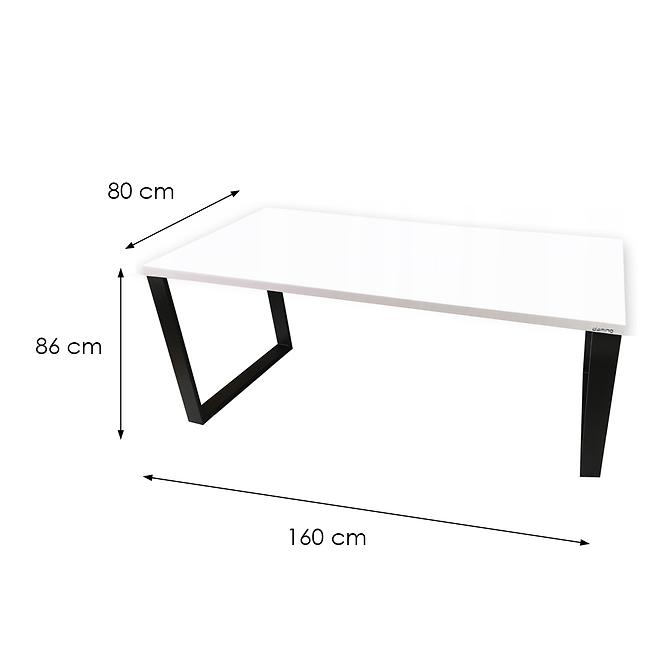 Písací Stôl Top Loft Biely 160x80x3,6 Model 0