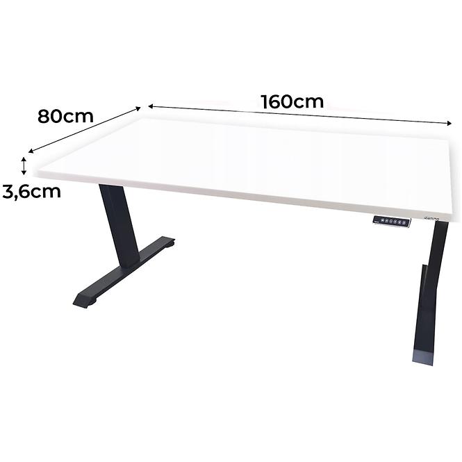 Písací Stôl Top Elektr. Biely 160x80x3,6 Model 0