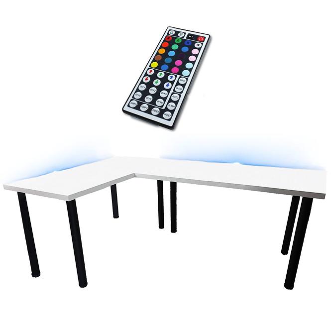 Písací Stôl Roh. Low Biely 180x120x2,8 Model 1
