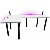 Písací Stôl Roh. Low Biely 180x120x3,6 Model 3