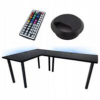 Písací Stôl Roh. Low Čierna 202x136x2,8 Model 2