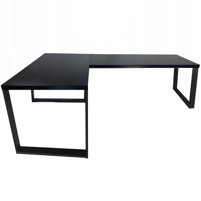 Písací Stôl Roh. Loft Low Čierna 202x136x2,8 Model 0