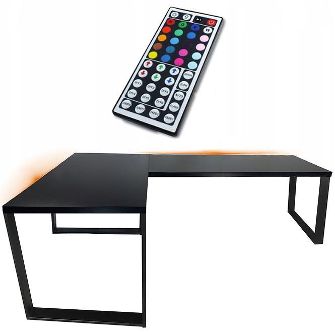 Písací Stôl Roh. Loft Low Čierna 202x136x2,8 Model 1