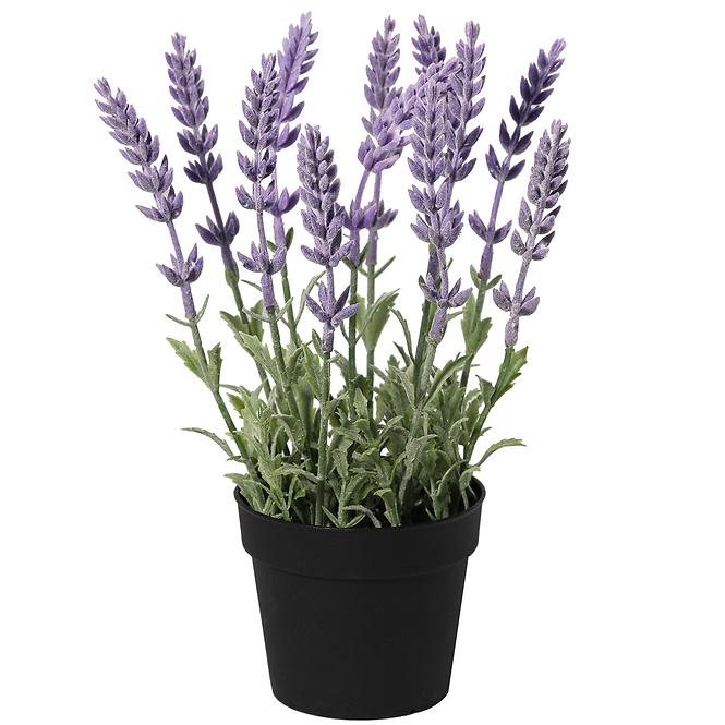Umelá lavenduľa v kvetináči 25 cm