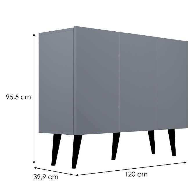 Komoda 120 Toronto Šedý Chinchilla