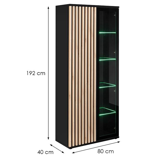 Vitrína Cameron WSW ZHJ CM WSW čierna/hickory jackson
