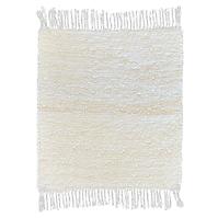 Ručne tkaný bavlnený koberec Milan B 0,4/0,4 biela