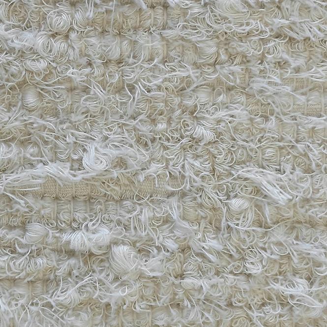 Ručne tkaný bavlnený koberec Milan B 0,6/1,5 biela