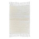 Ručne tkaný bavlnený koberec Milan B 0,4/0,75 biela